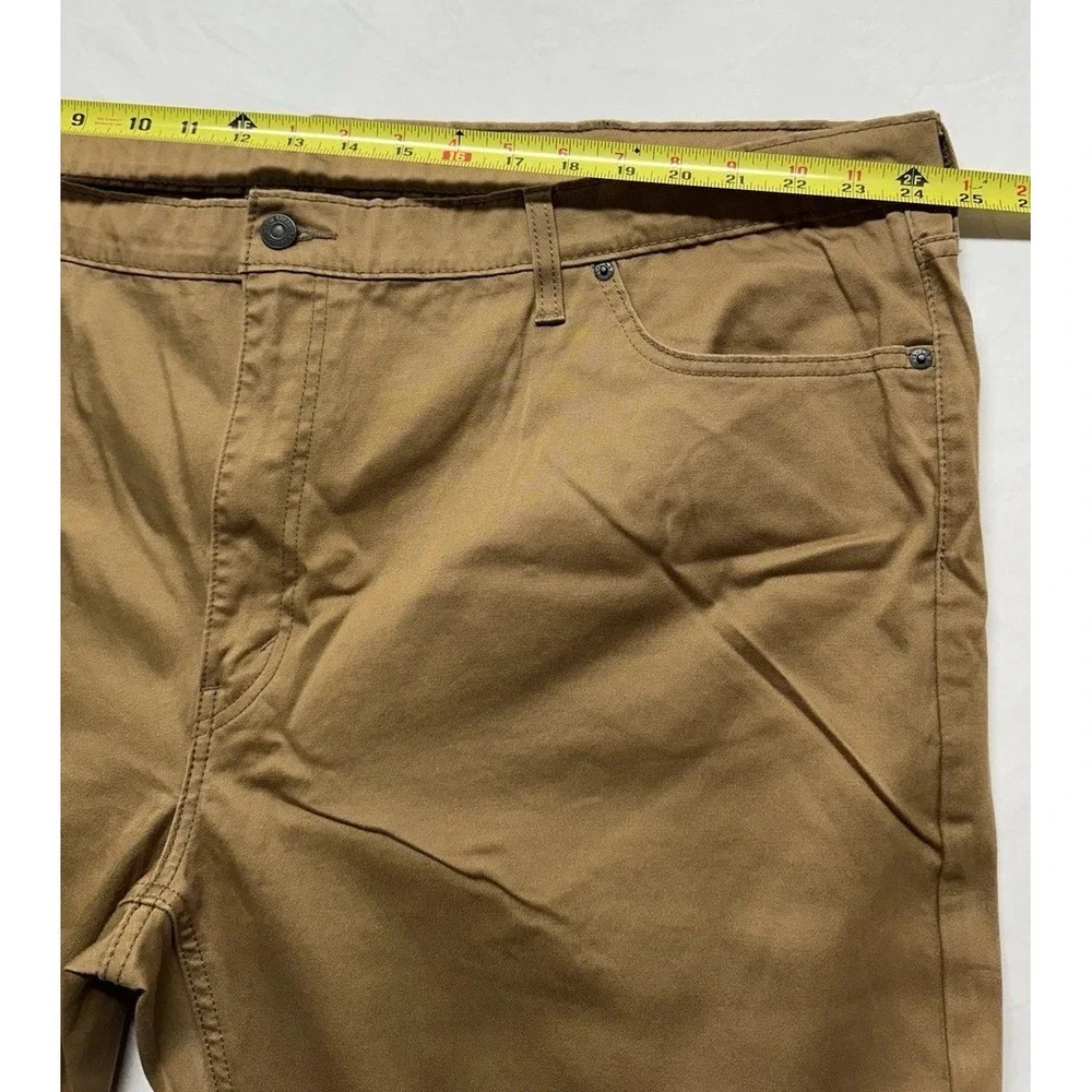 Levi's 541 Athletic Taper Pants Mens 50x32 Brown Khaki Chino Twill WaterLess